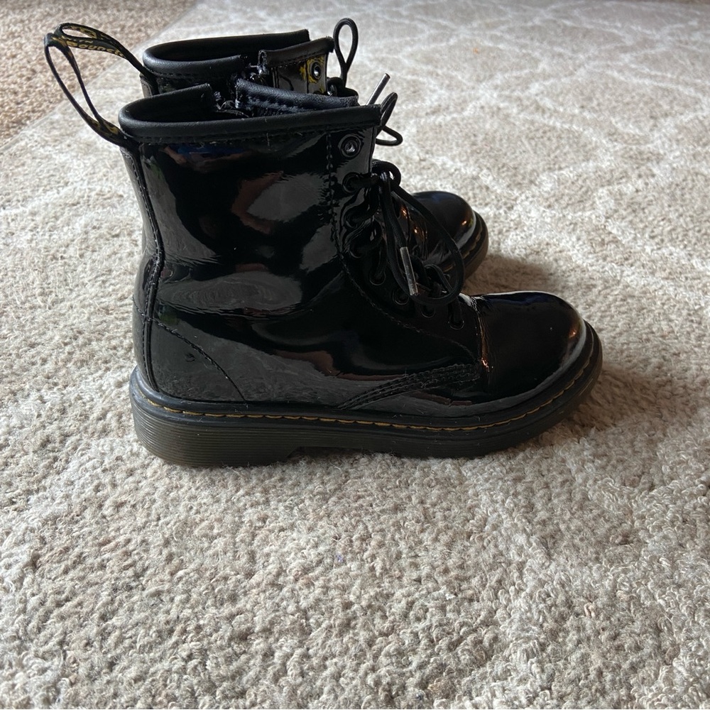 Dr. Martens - Juniors Zip Up Patent Leather Boots